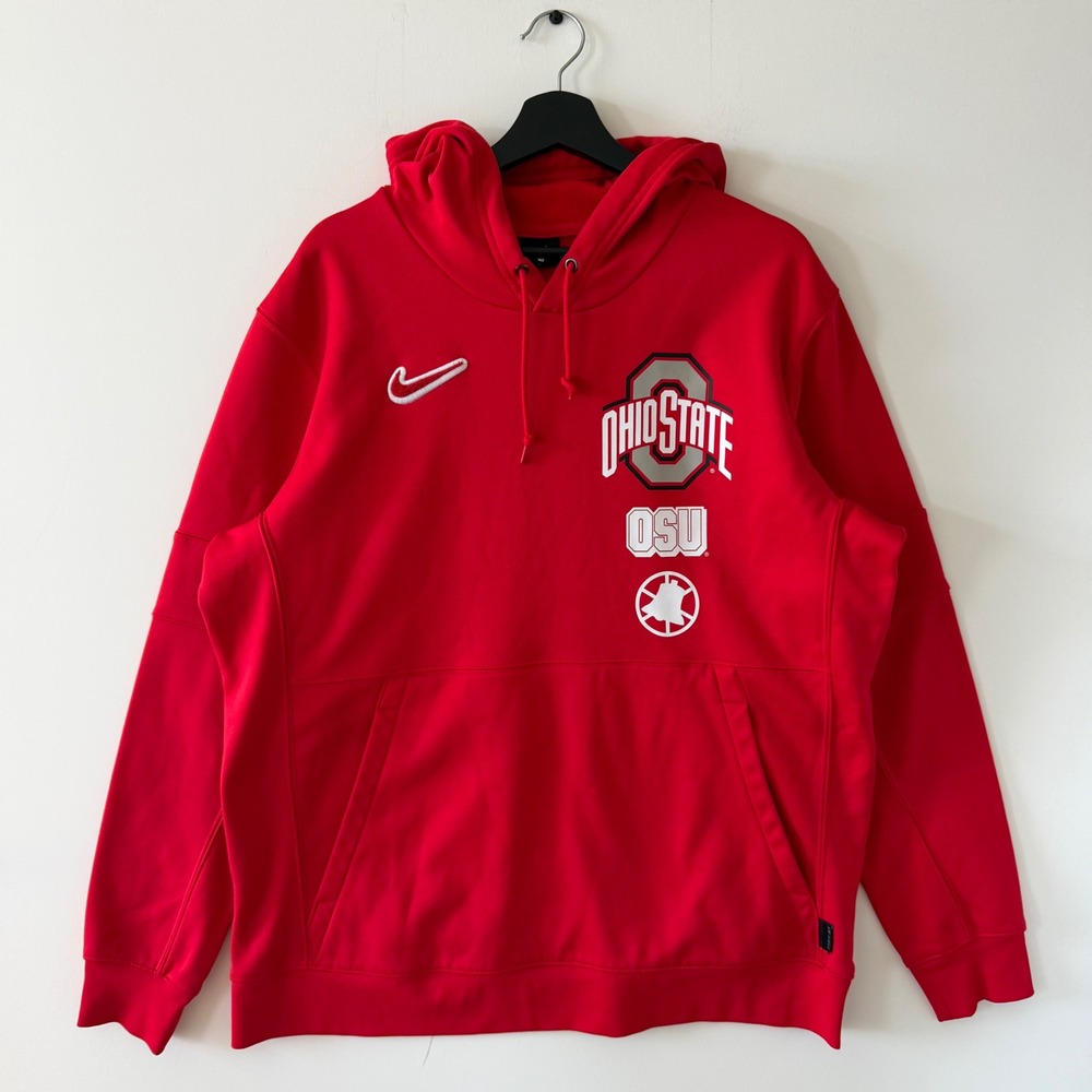 Nike Ohio State Buckeyes Dri-FIT Red Hoodie Mens XL CV1818-657 On-Field